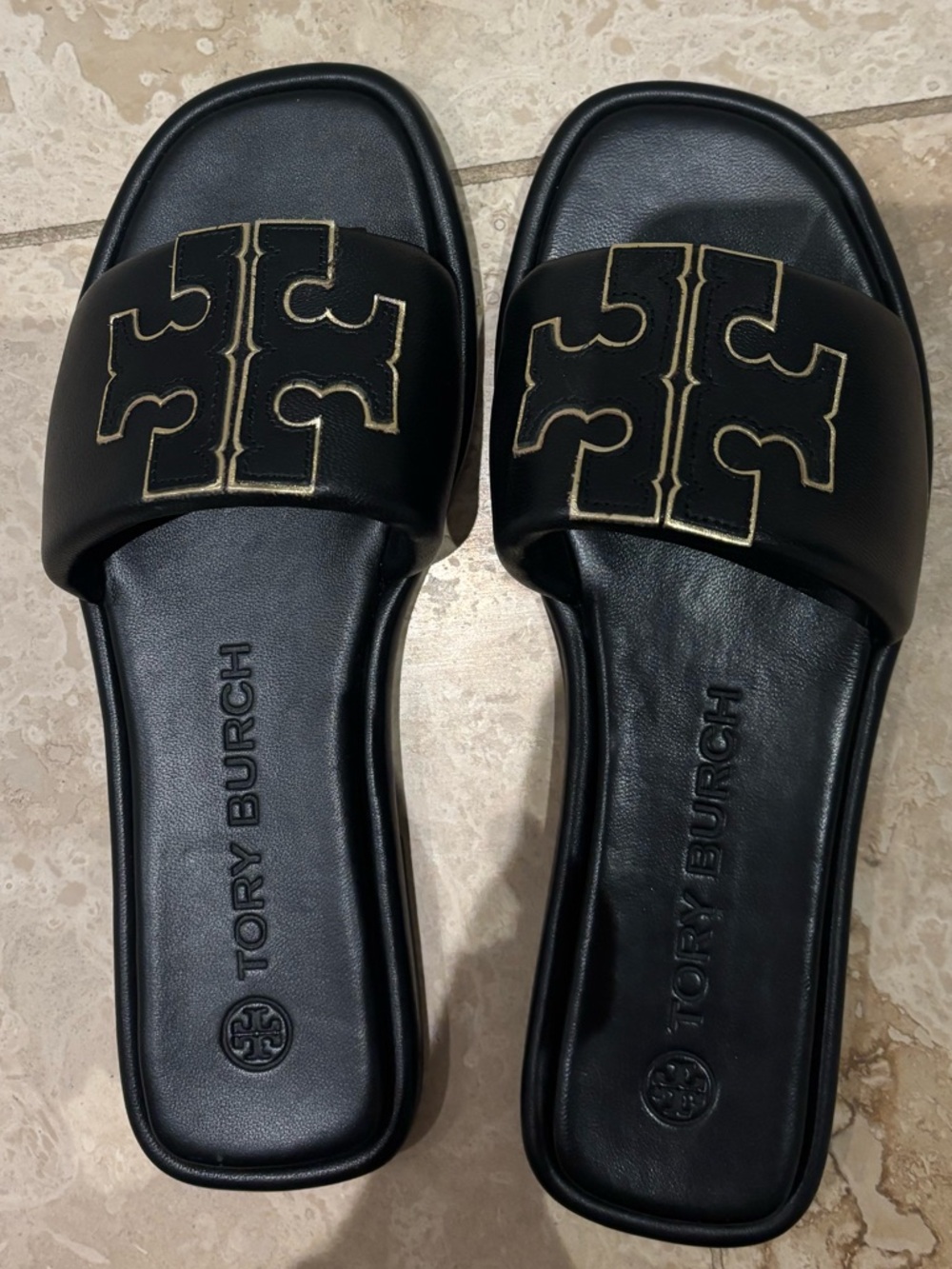 Tory Burch Black Slides